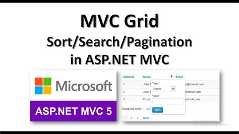 How To Use MVC Grid In ASP NET MVC C Razor Pagination Sorting