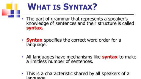 What Is Syntax English Grammar Youtube