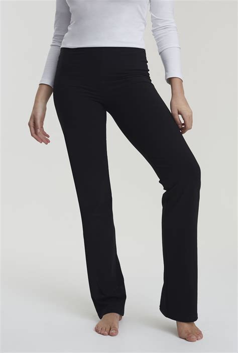 Black Slim Leg Yoga Pants With Zip Pocket Long Tall Sally