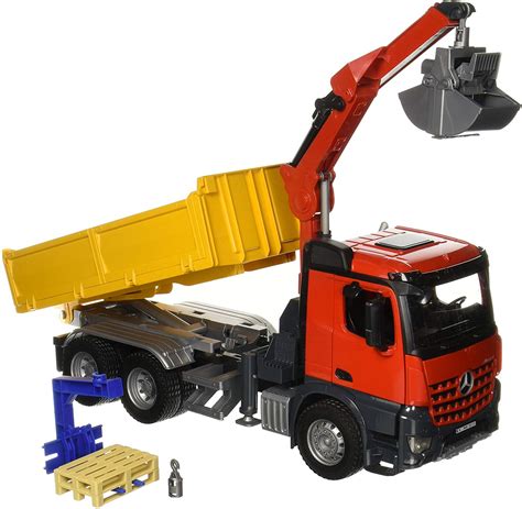Bruder Mb Arocs Construction Truck With Crane Clamshell Buckets And