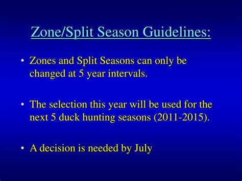 Ppt Waterfowl Hunting Zones And Splits For The 2011 2015 Seasons