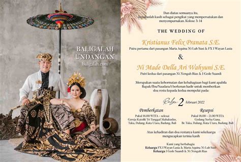 Contoh Surat Undangan Pernikahan Bali Terbaik