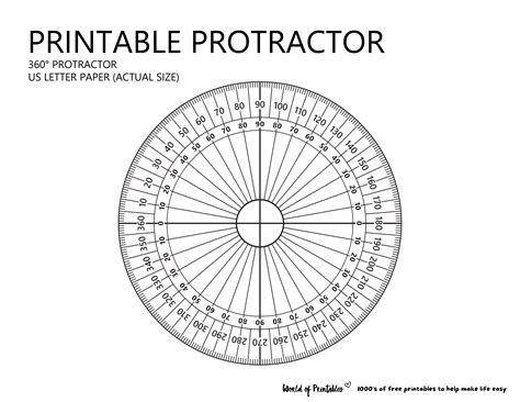 Free Printable Degree Protractor Printable Form Templates And Letter