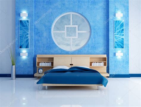 Blue Modern Bedroom — Stock Photo © Archideaphoto 4901471