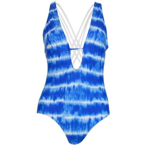 Boohoo Sydney Tie Dye Criss Cross Swimsuit Boohoo £15 Liked On