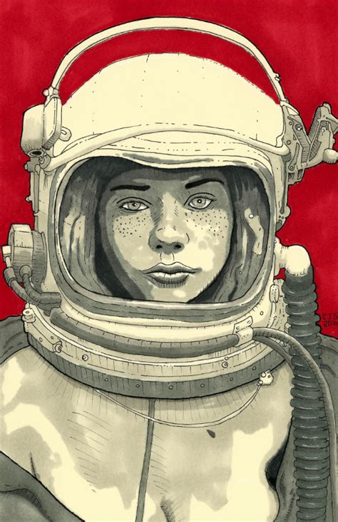 Lady Cosmonaut Space Girl Pinup Print Ilustracion Pinterest Space Girl Spaces And Print