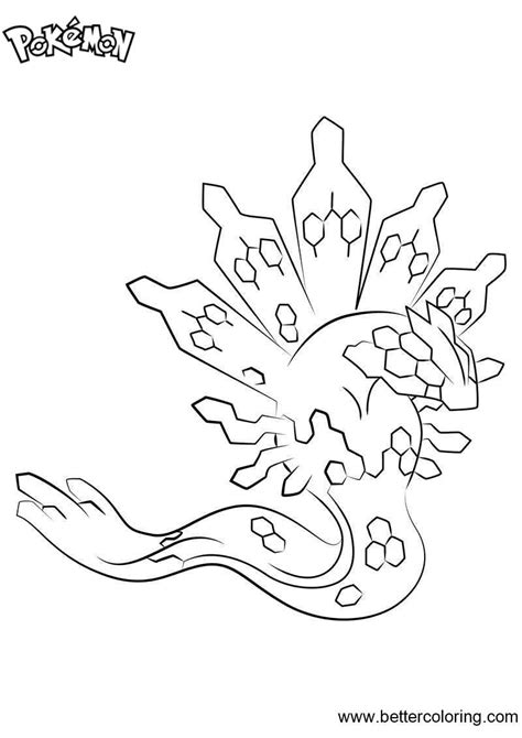 Pokemon Zygarde Coloring Pages Sketch Coloring Page