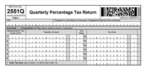 Comprehensive Guide How To File And Pay Quarterly Percentage Tax Bir