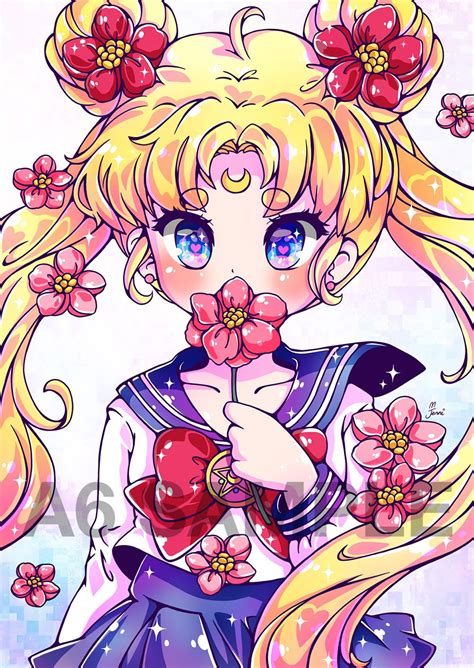 Sailormoon Print X X From Jenni Illustrations Sailor Moon Art Sailor Moon Wallpaper