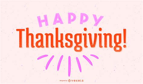 Happy Thanksgiving Simple Lettering Vector Download
