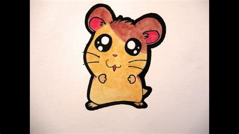 How To Draw A Cute Hamster Hamtaro Youtube