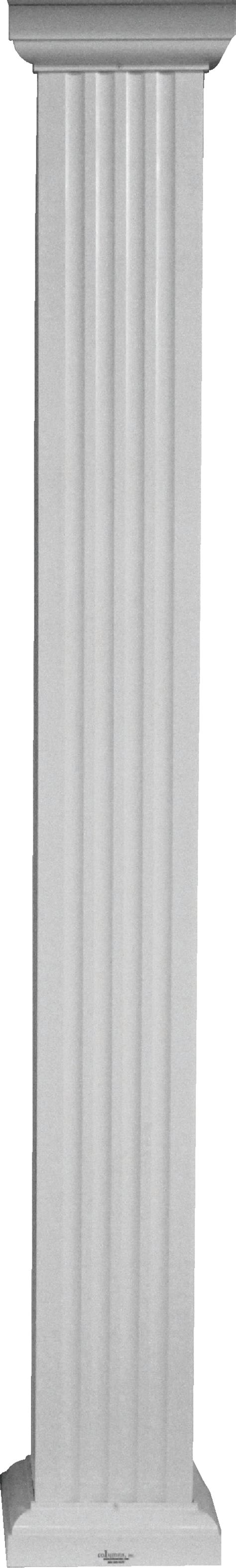 Buy Crown Column Square Fluted Aluminum Column White
