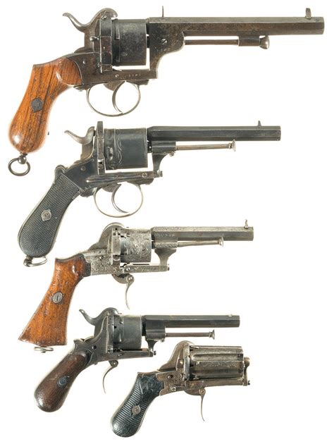 Brevete Pinfire Revolver Firearms Auction Lot 2452