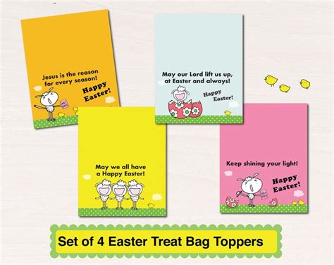 Easter Treat Bag Toppers Printable Christian Toppers Sunday Etsy