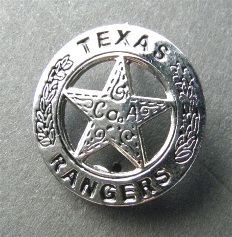 Us Army Ranger Texas Rangers Silver Colored Lapel Pin Badge 78 Inch Ebay