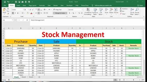 How To Make Stock Maintain In Excel Sheet Stock Management Software