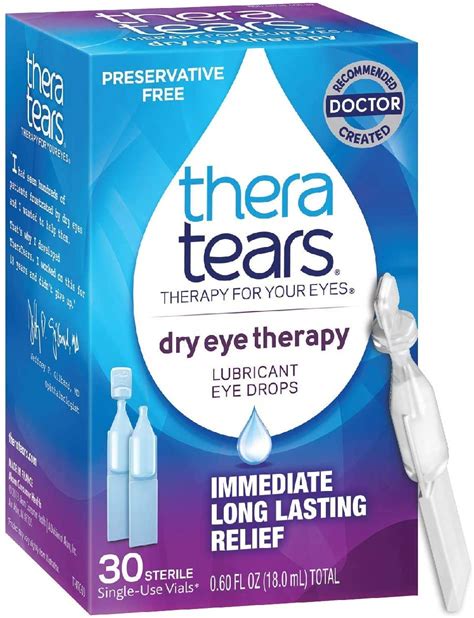 Buy Theratears Eye Drops For Dry Eyes Dry Eye Therapy Lubricant Eyedrops Preservative Free