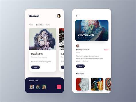 Art Gallery App By Zuairia For Ofspace Uxui On Dribbble
