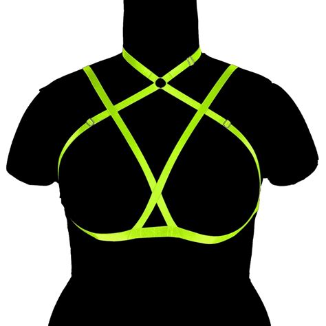 Exotic Accessories Plus Size Chest Sculpture Breast Harness Bra Cage