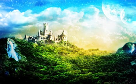 Castles In Forest On Mountains Wallpapers Hd Desktop And