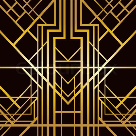 Art Deco Geometric Pattern 1920s Stock Vector Colourbox