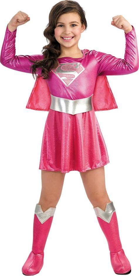 Girls Pink Supergirl Costume Superhero Costumes Girls Costumes