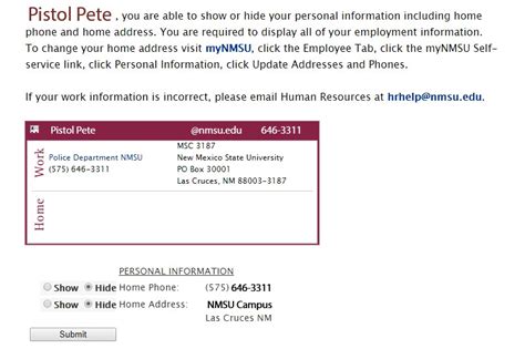 Phonebook Privacy Settings Guide New Mexico State University Be