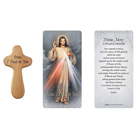 Divine Mercy Prayer Cross With Card 886083772931