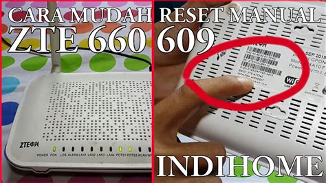 Berikut default ip modem router indihome, user & passwordnya. CARA MUDAH RESET MANUAL ROUTER ZTE F660 & F609 / INDIHOME ...