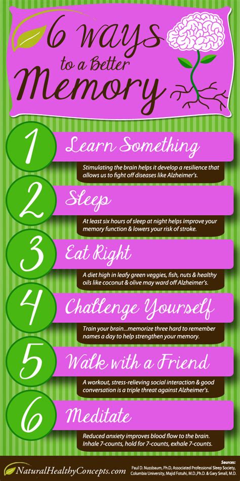 6 Tips How To Improve Your Memory Infographic Naturalon