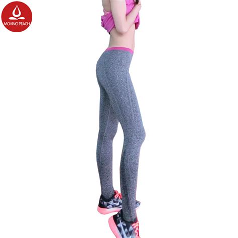 Quick Drying Compression Tights Fabric Stretched Sports Pants Gym Clothes Running Tight Women