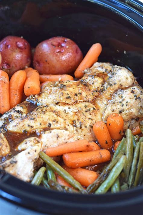 Slow Cooker Honey Garlic Chicken And Vegetables This Easy And Healthy
