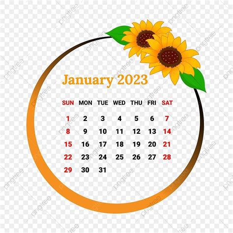 Calendar January 2023 Vector Hd Images 2023 January Month Calendar