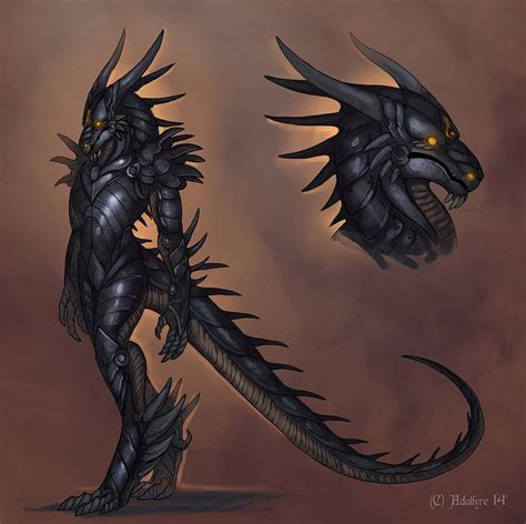 Cac Commission Vanguard Humanoid Dragon Alien Concept Art Creature