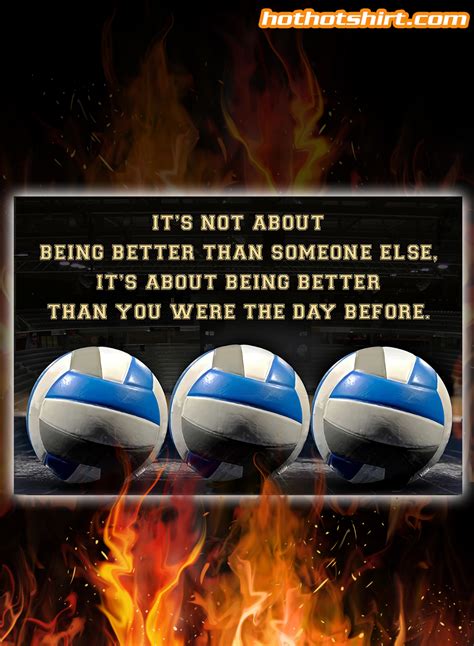 Volleyball Its Not About Being Better Than Someone Else Poster