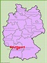 Stuttgart location on the Germany map - Ontheworldmap.com