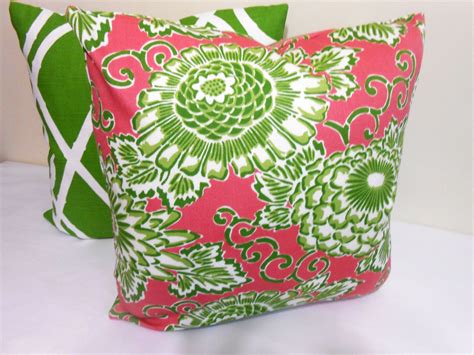 Coral Green Chartreuse Outdoor Indoor By Zourradesigns On Etsy Coral