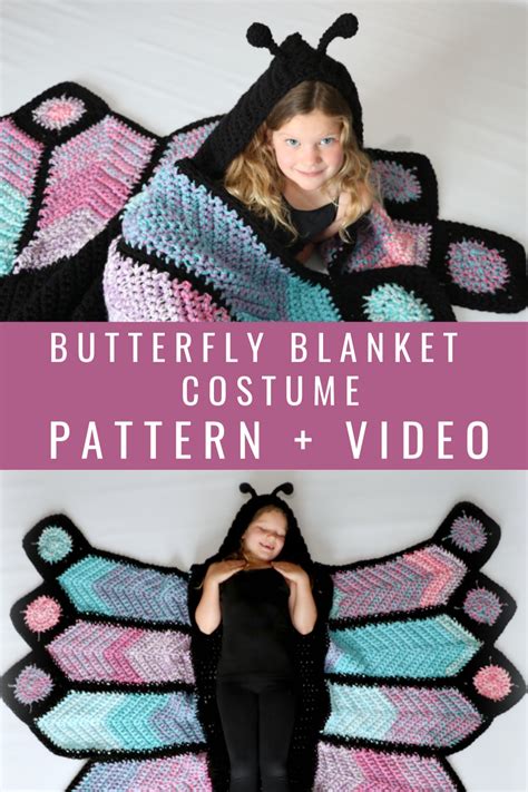 The Hooded Butterfly Blanket Crochet Pattern Includes A Video Tutorial