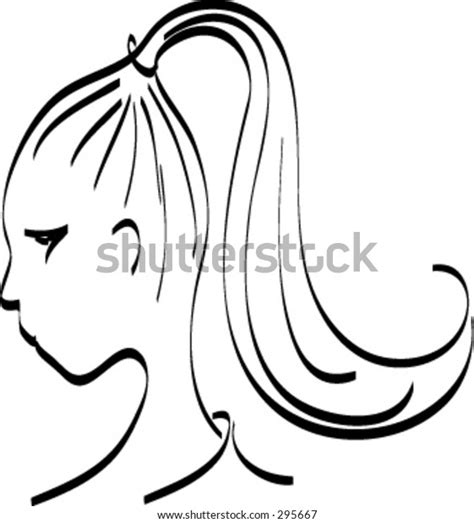 Girl Ponytail Stock Vector Royalty Free 295667