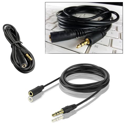 Aux Male To Male Female Cable Audio 35mm Headphone Stereo Extension