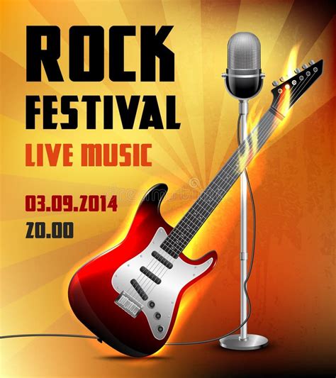 Rock Concert Poster Stock Vector Illustration Of Background 43564920
