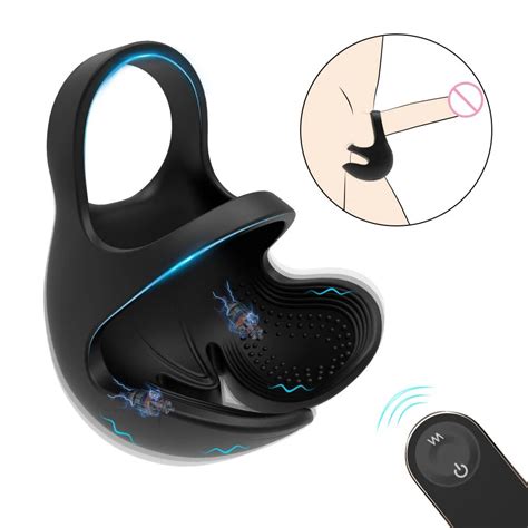 Testicle Vibrator For Men Vibrating Penis Massager Male Chastity Remote Control Cock Ring