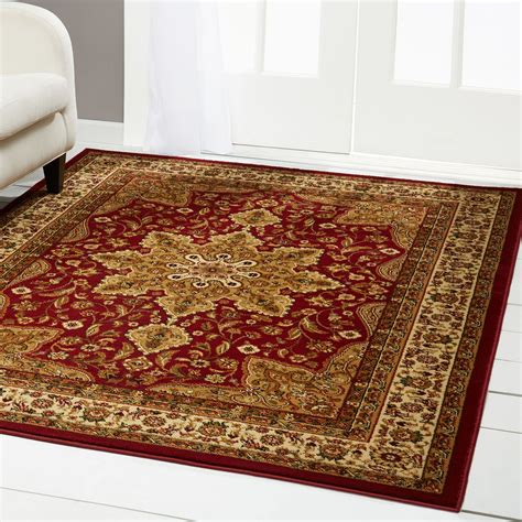 Large Medallion 8 X 11 Persian Area Rug Border Carpet Actual 7 8 X