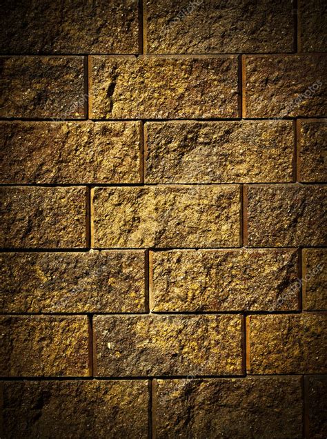 Dark Gold Brick Wall — Stock Photo © Zajac 6967562