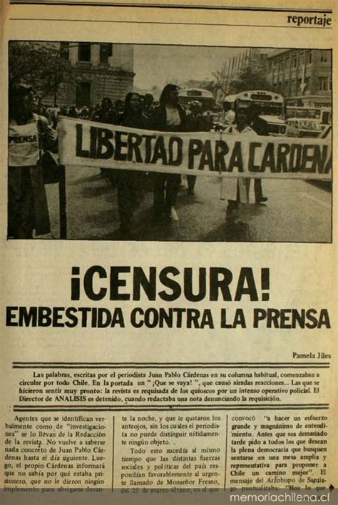 ¡censura Embestida Contra La Prensa Memoria Chilena Biblioteca