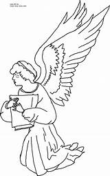 Angel Coloring Pages Kneeling Praying Printable Guardian Drawing Anime Color Cute Angels Colouring Template Christmas Characters Drawings Sheet Getdrawings Girl sketch template
