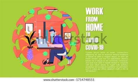 Company Allows Employees Work Home Protection Stock Vector Royalty