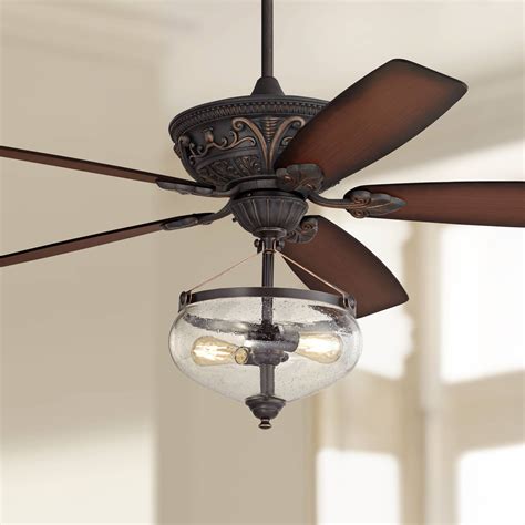 Like the faraday ii, this one is little more industrial. 60" Vintage Ceiling Fan with Light LED Dimmable Bronze ...