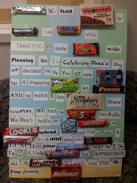 Boss's day was created for employees to thank their boss for being kind throughout the year. Boss' Day Gift | great ideas | Pinterest