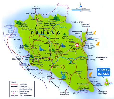 Travel At Pahang Pahang Map
